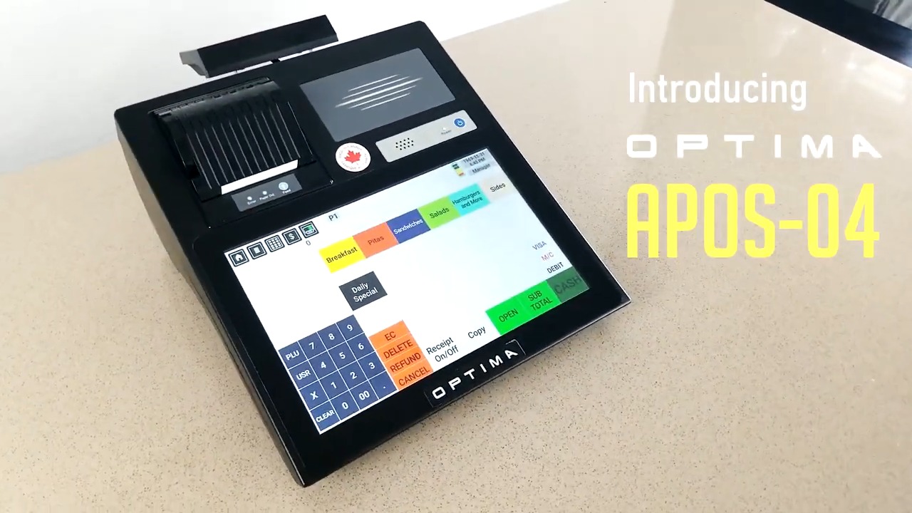 We present you OPTIMA: APOS 04 - Sleek POS Terminal For Small to Medium ...
