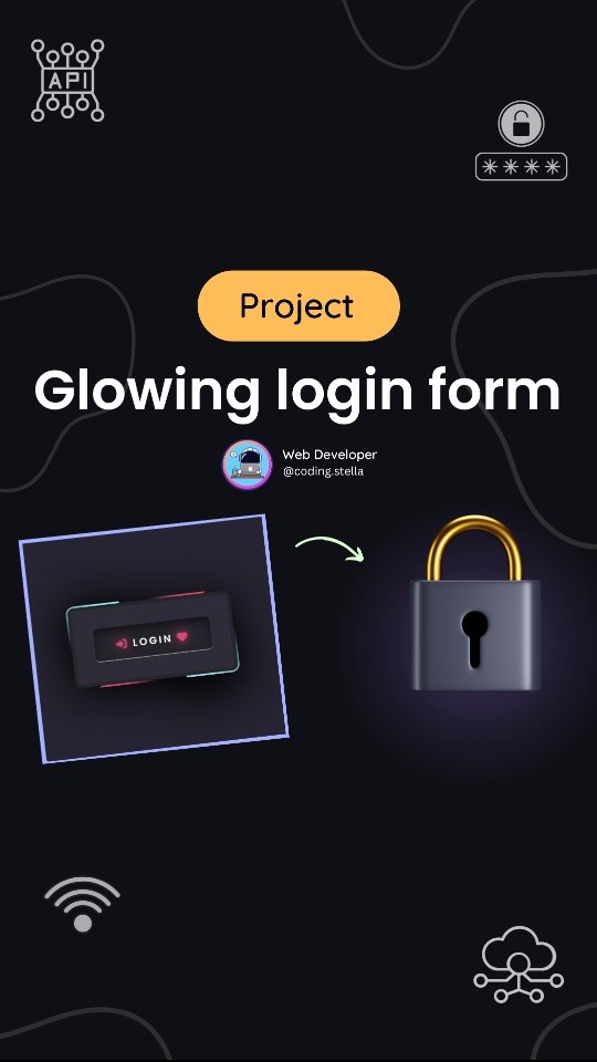Glowing Animated Login form using HTML CSS 😎☠️ Responsive Login form ...
