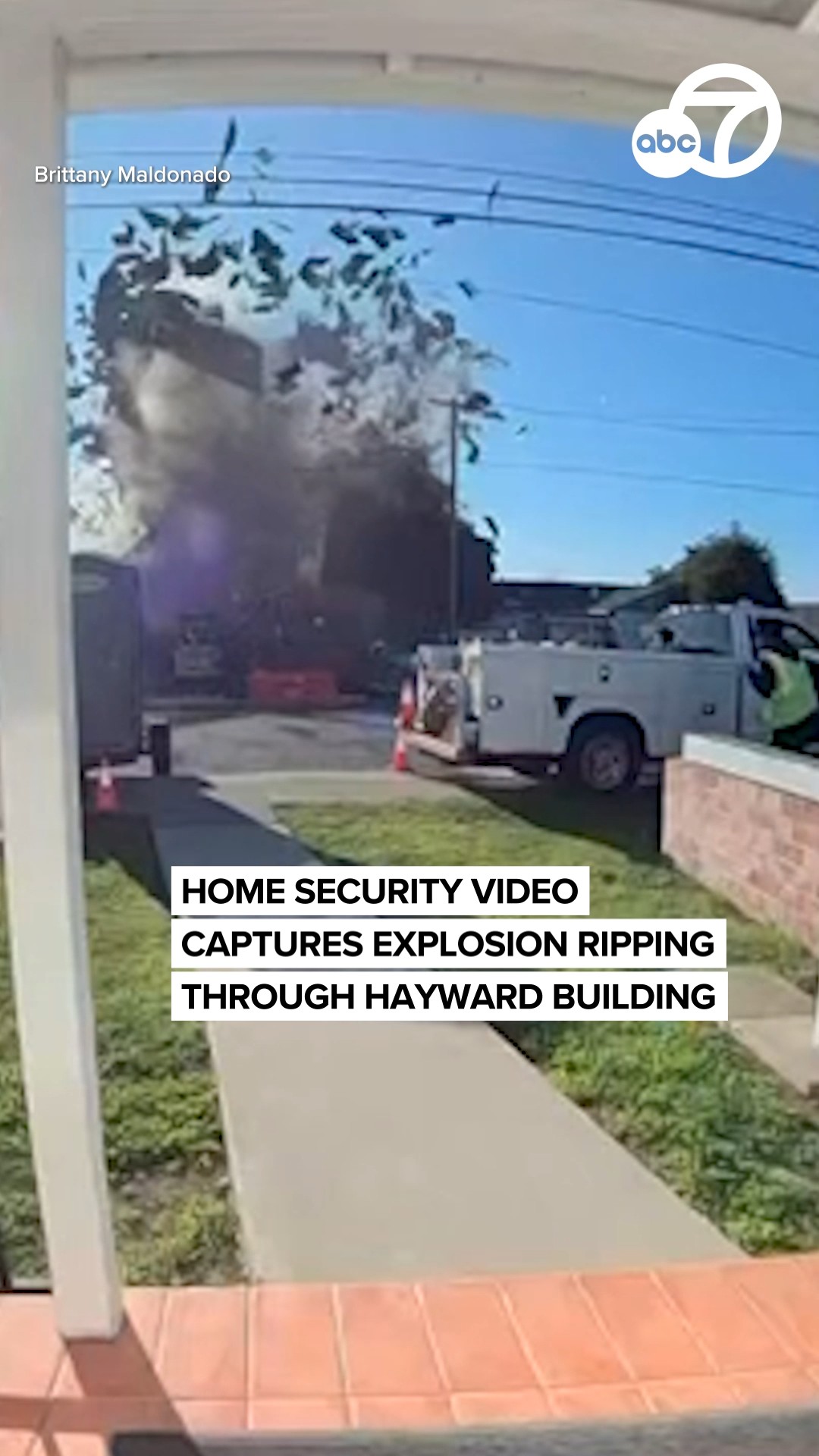 Dramatic footage captured by a home's Ring doorbell camera shows a ...
