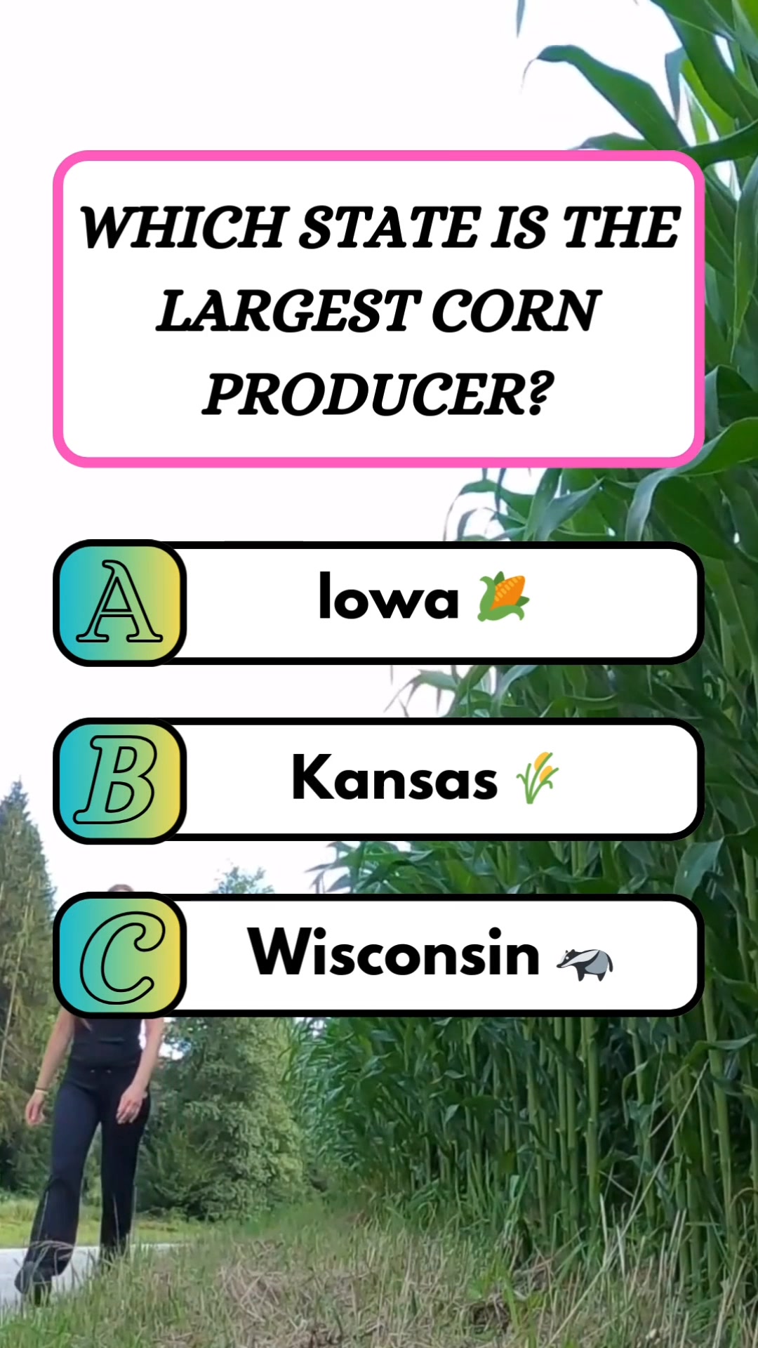 🌽🌽Which state is the largest corn producer. 🌽🌽? #search #quiz #puzzle # ...