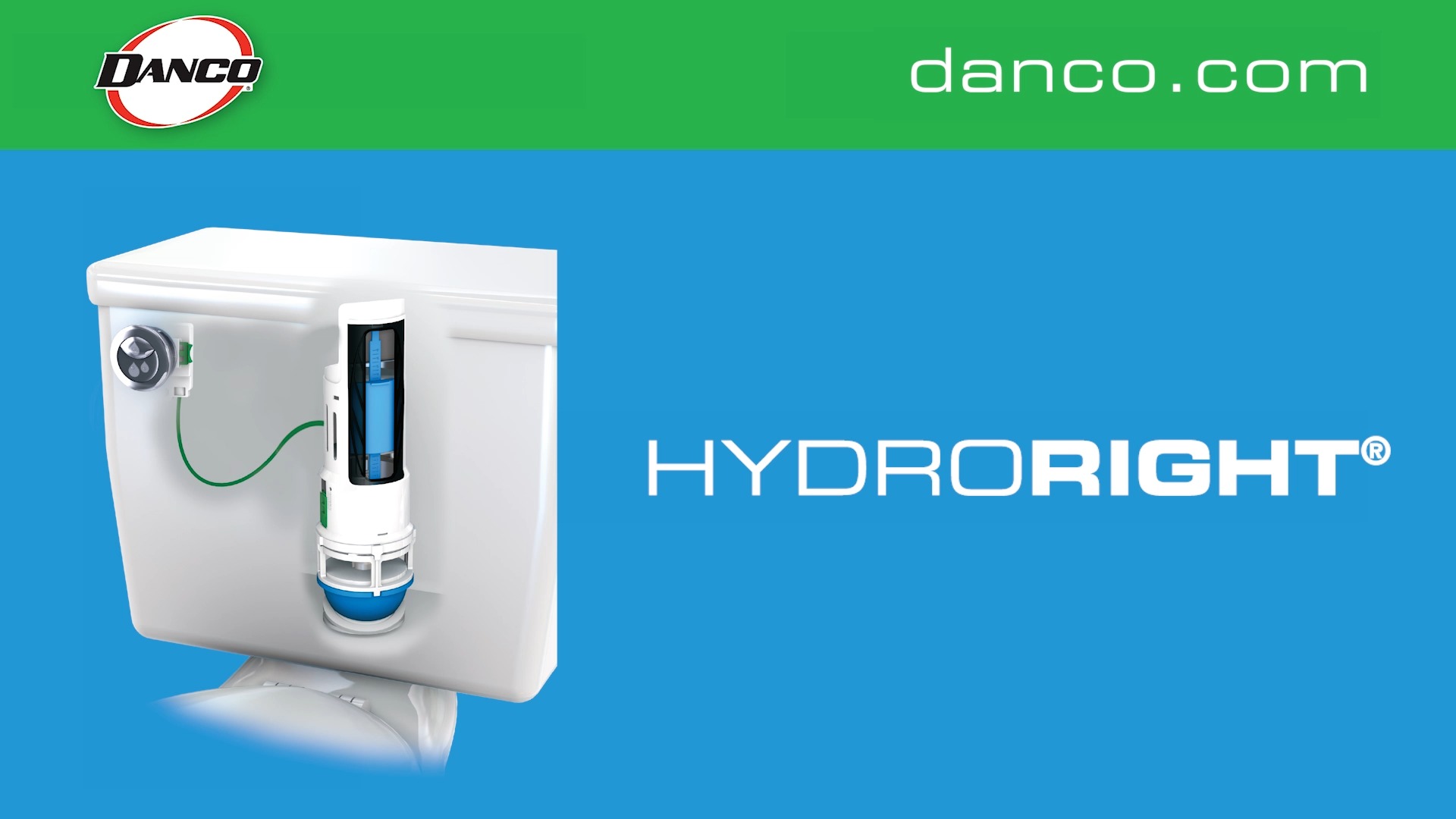 Danco HYR271T HydroRight Dual Flush Valve and Lever Button Handle