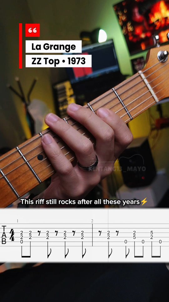 Try this iconic ZZ Top riff - La Grange 🔥🎸🤘 Save & try it later⚡ • # ...