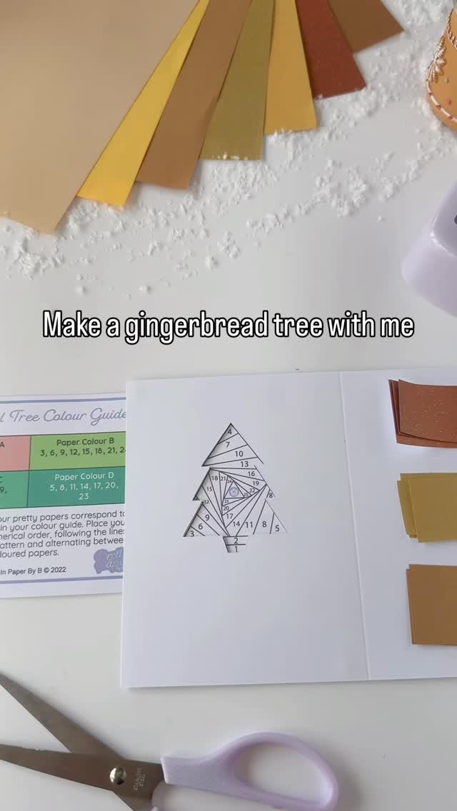 Let’s make a gingerbread tree - paper-style! 🎄 This sweet little design ...