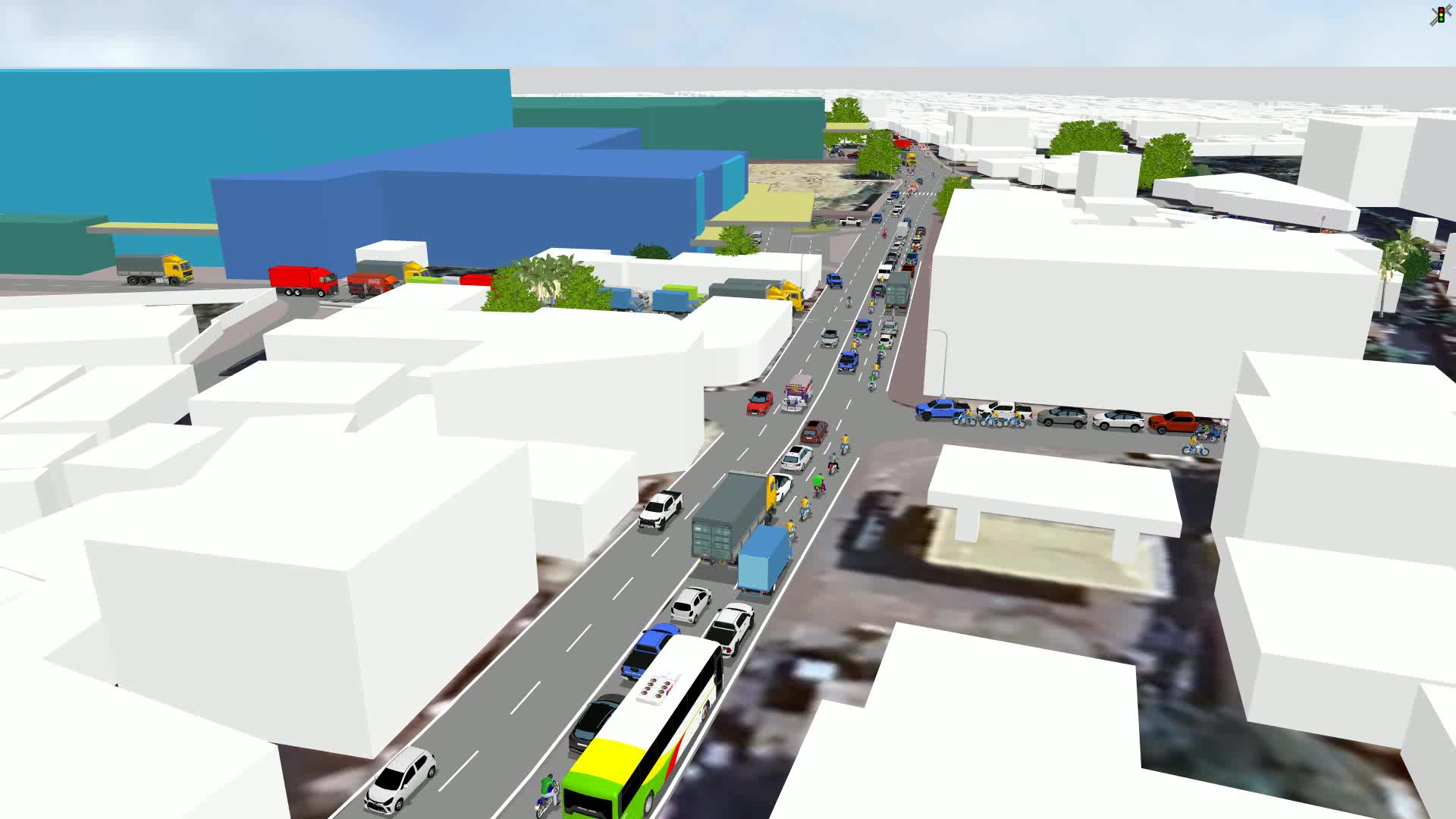 Traffic flow simulation along Mariano Badelles St. and Andres Bonifacio ...