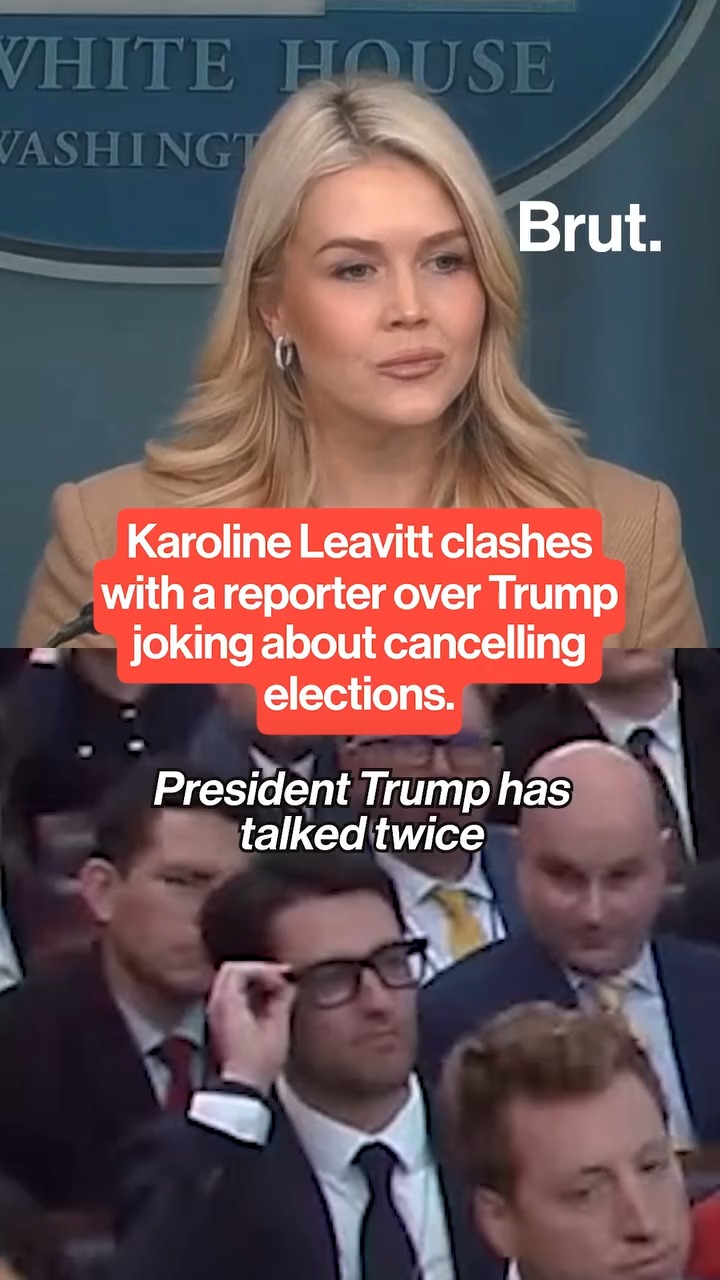 After Donald Trump "joked" about cancelling elections, Karoline Leavitt ...