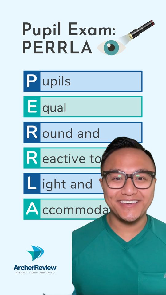 One tool we can use to assess our clients is PERRLA: are their Pupils ...