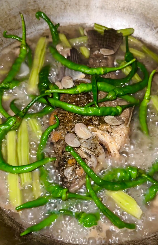 Ginisang watercress with smoke fish and mushrooms umayen kakabsat ...