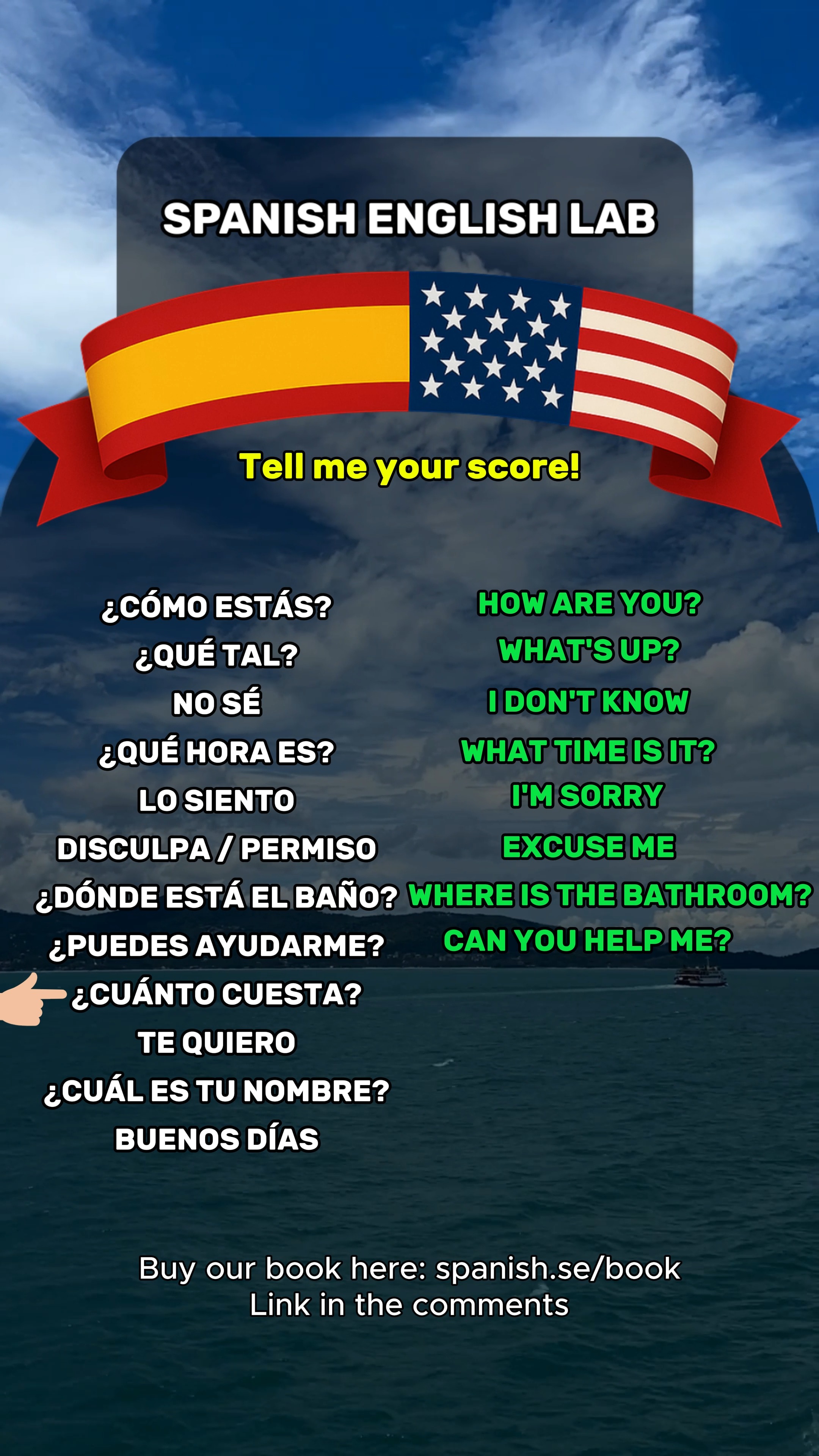 Easy Spanish Phrases Common Spanish phrases for travelers Beginner in ...