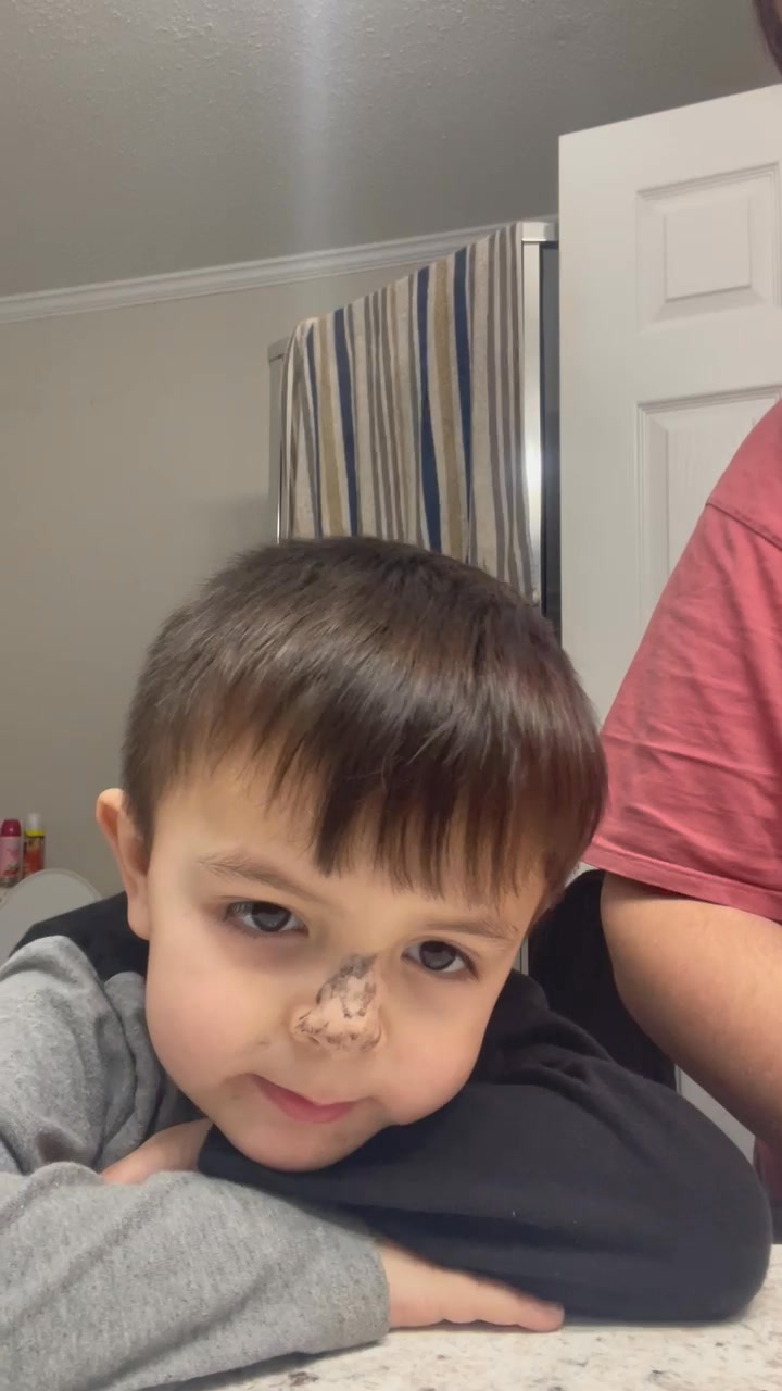 He DID IT!!!! 😭💙 My sweet Rafael who says VERY few words has heard me ...