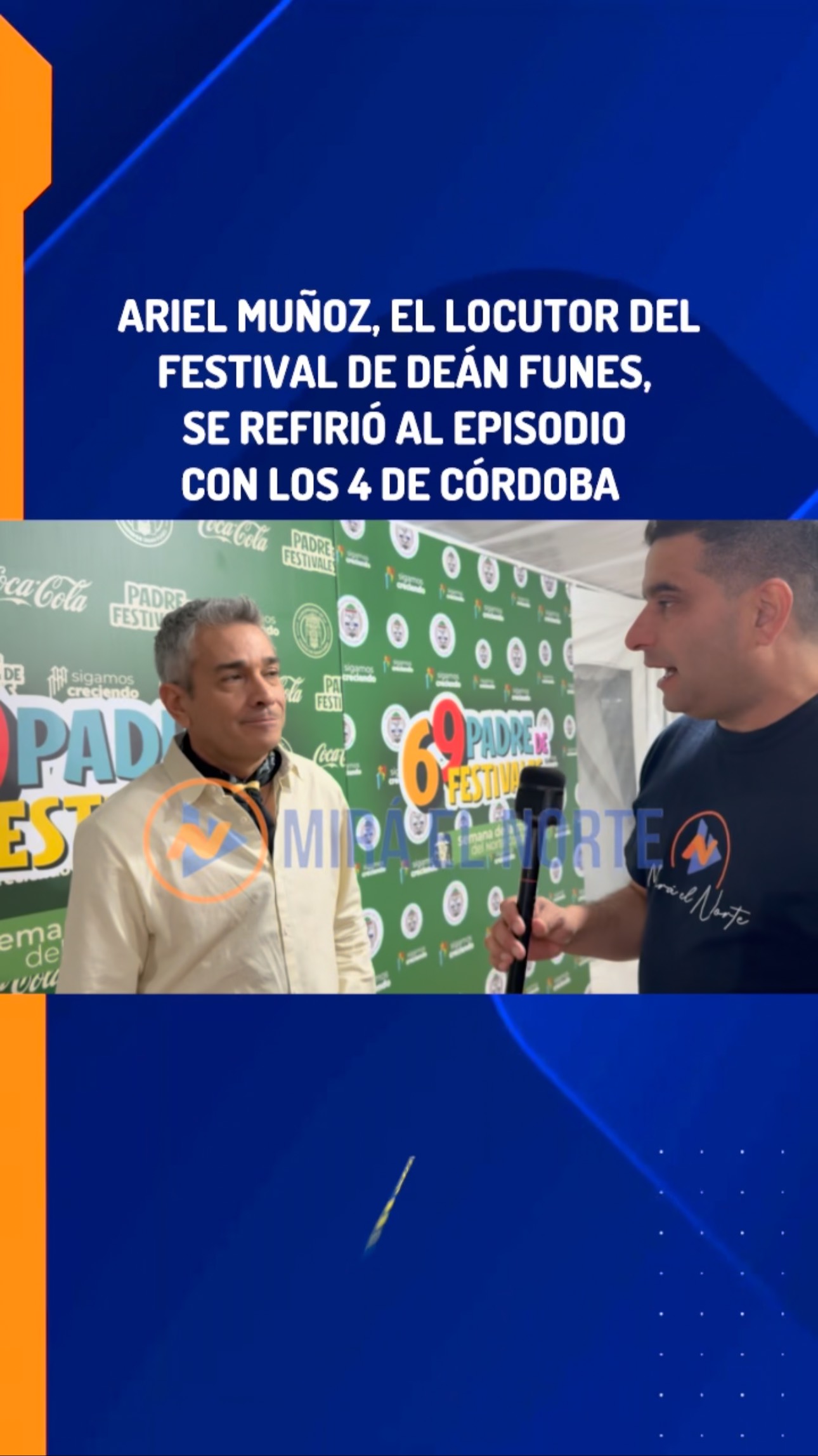 Padre de Festivales de Deán Funes 2026: El locutor Ariel Muñoz, se ...