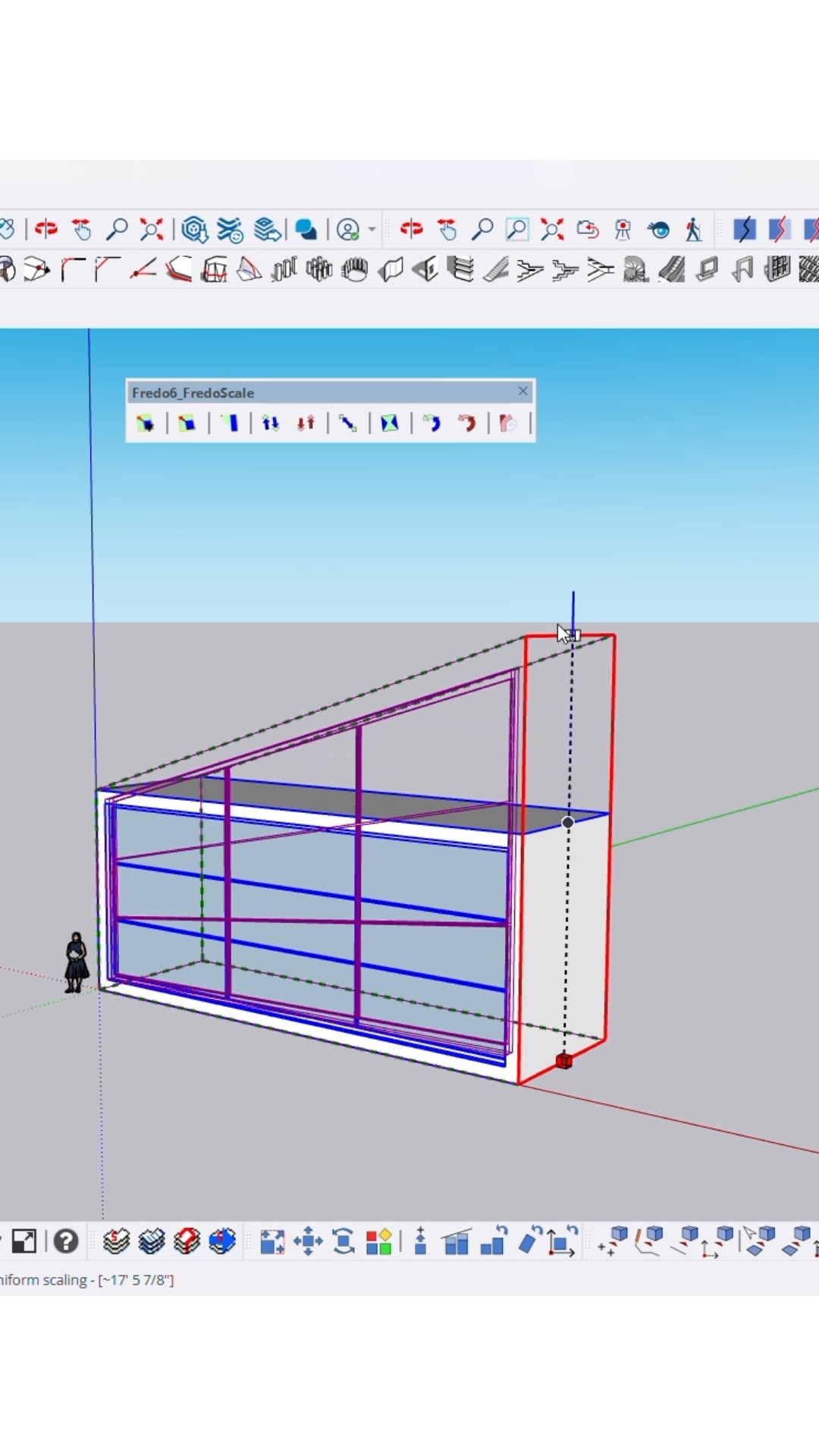 sketchup pro tips / how to create a frame by selecting multiple faces ...
