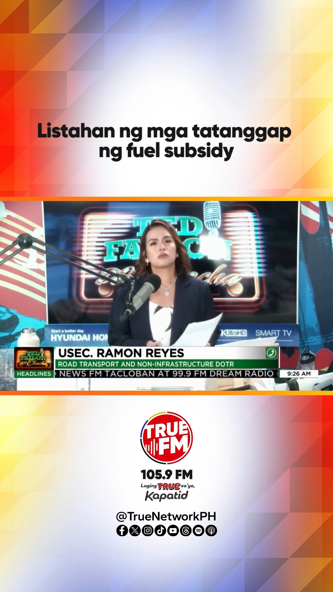 Sinabi ni DOTr Road Transport and Non-Infrastructure Usec. Ramon Reyes ...