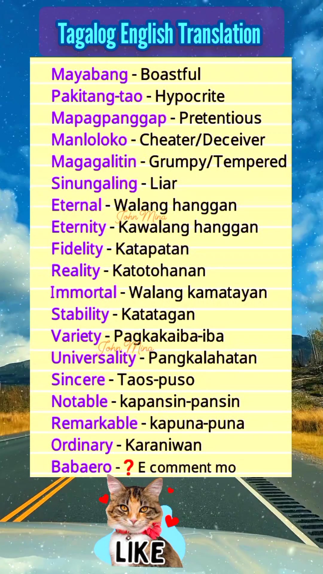 Learn some essential Filipino words and their English meanings! expand ...