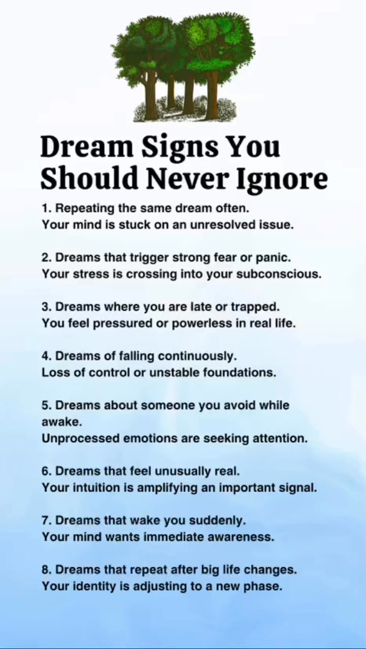 Dream signs you should never ignore | Advanced Life Skills | Facebook