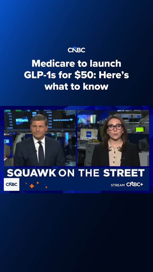 Novo Nordisk and Eli Lilly are preparing for millions of seniors with Medicare to become eligible for GLP-1 drugs for weight loss for $50 a month starting July 1. CNBC’s Angelica Peebles has the 