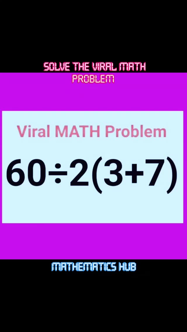 Solve the viral math problem #viralreels #viral #maths #solve ...