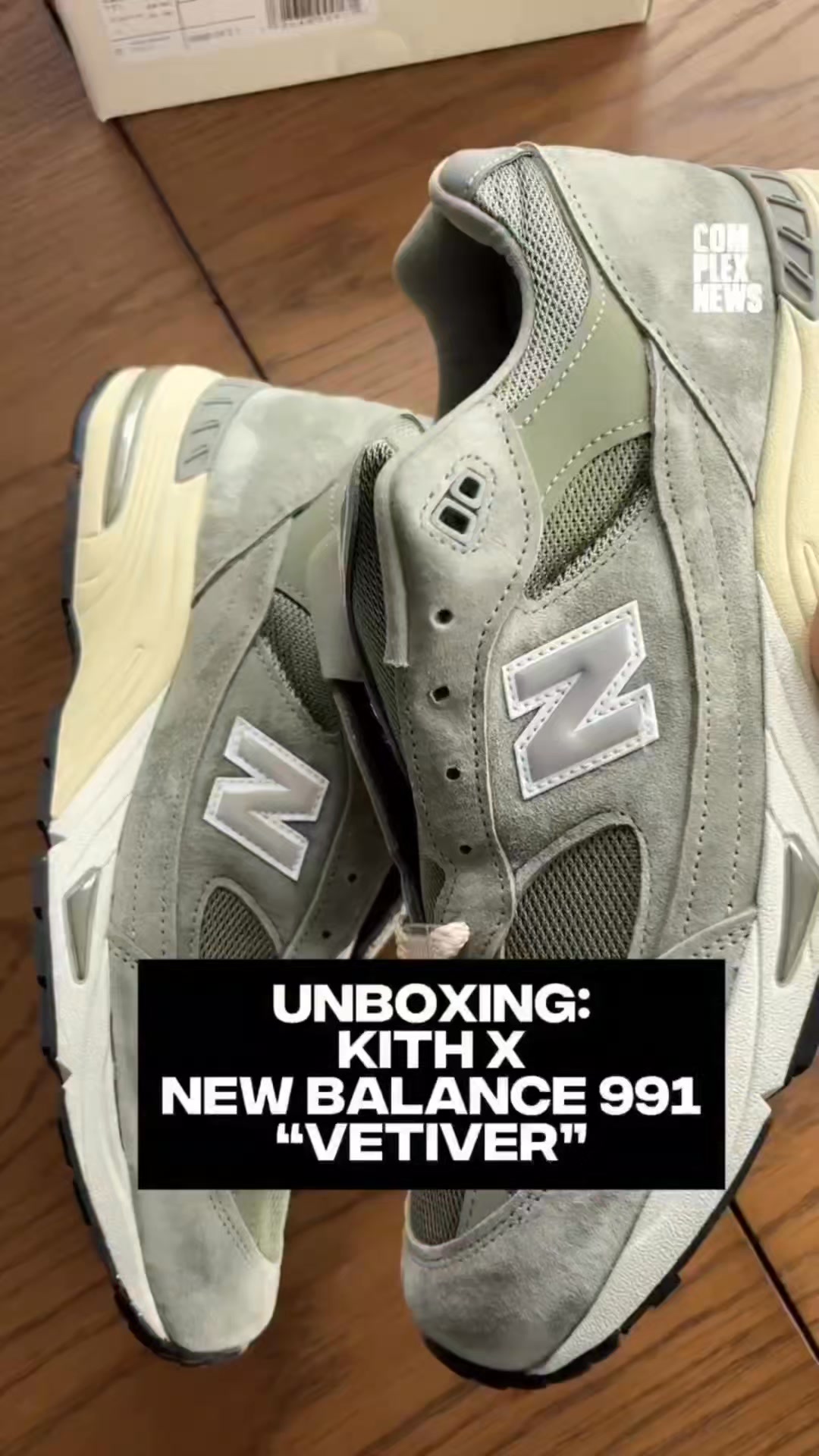 Kith x New Balance 991v1 Vetiver Made in England | Cozxyz