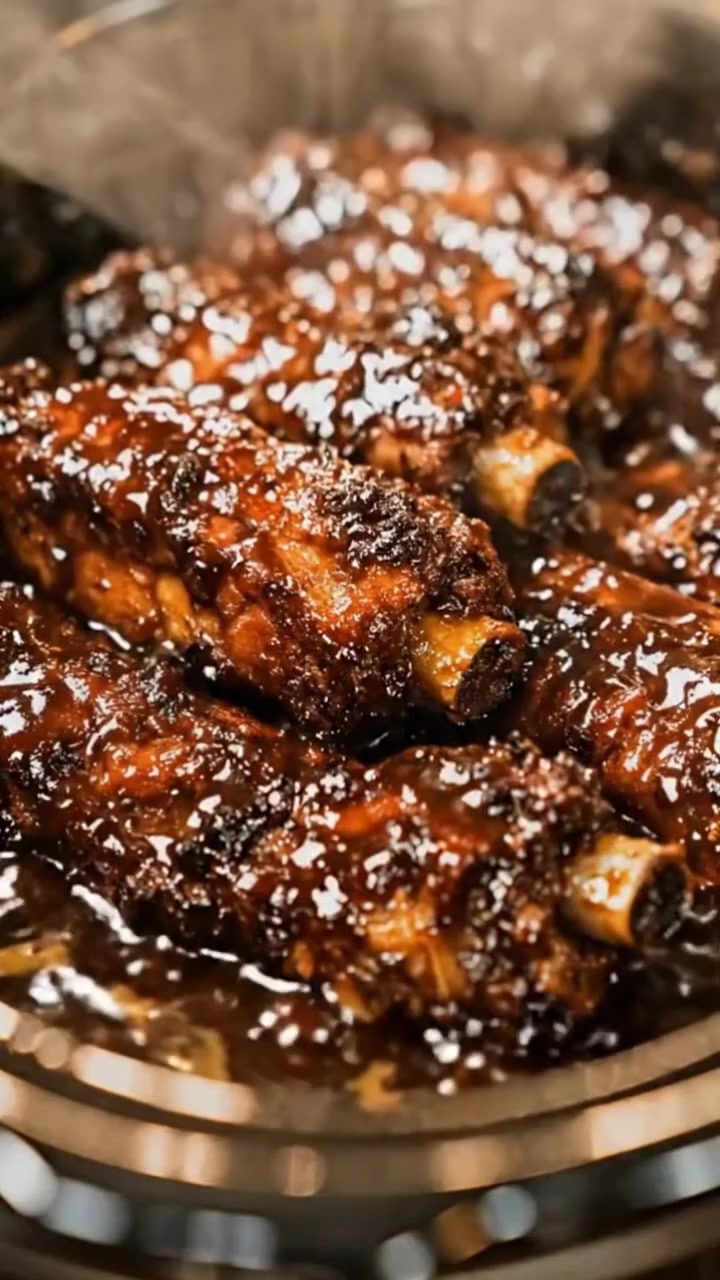 🍖🔥 Sticky BBQ Ribs | 💪 Protein 52 g Fall-off-the-bone ribs smothered in ...