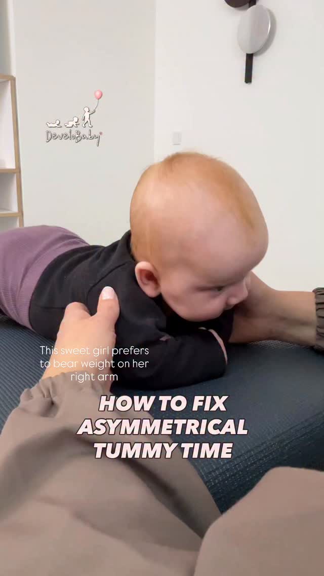 I see many babies who lean to one side during tummy time and therefore ...