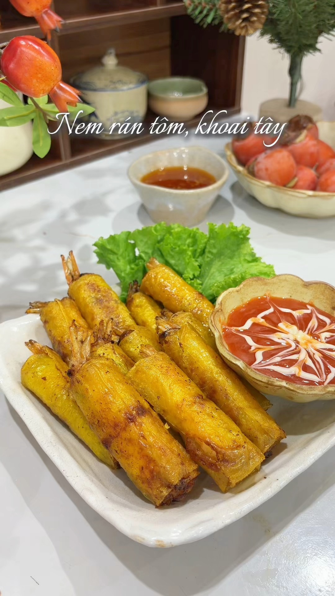 Nem rán tôm khoai tây đã ai làm thử chưa, ăn chỉ có ghiền thôi # ...
