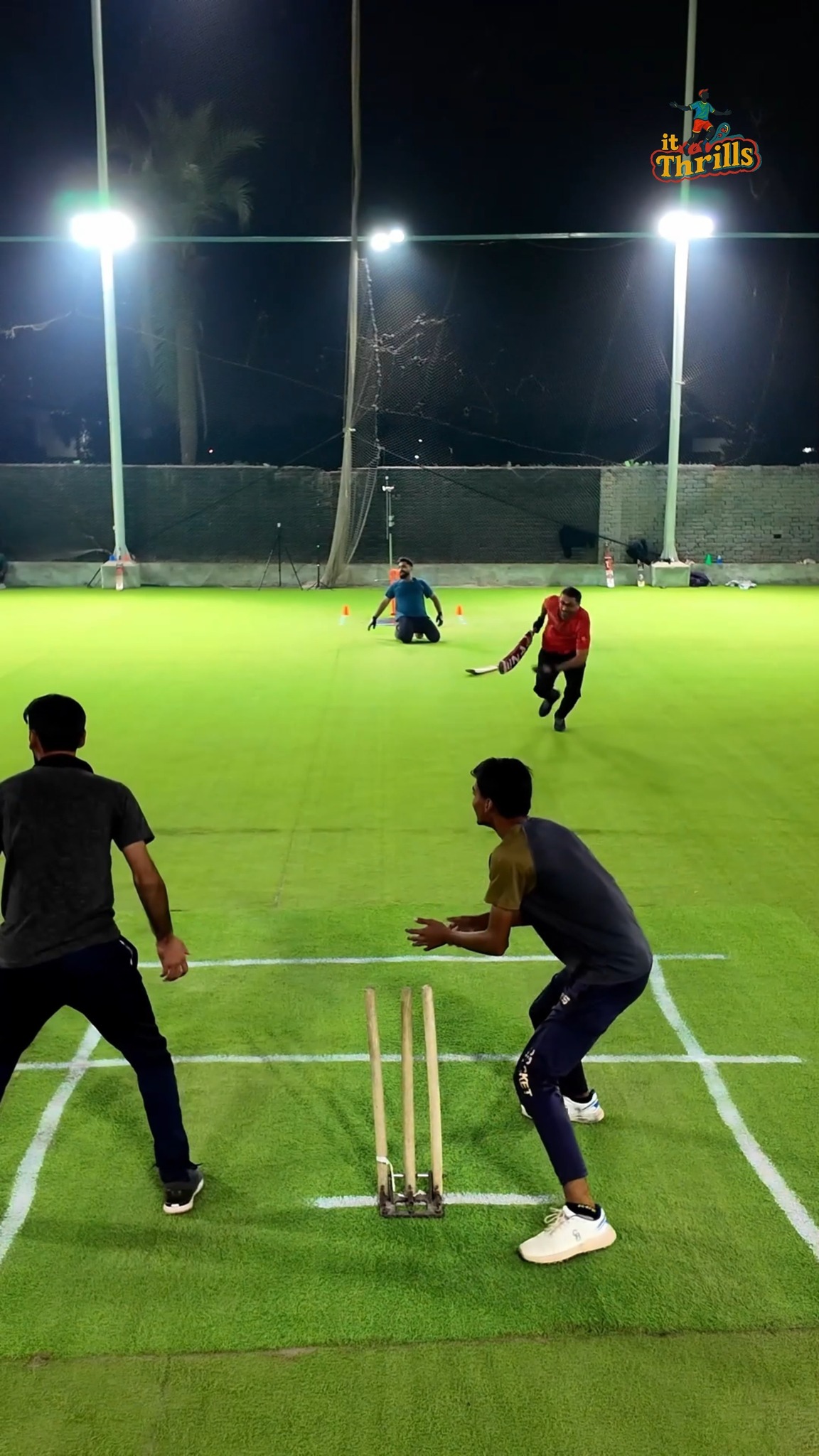 Batsman Falls After Shot | Indoor Cricket Funny Moment #cricketfever # ...