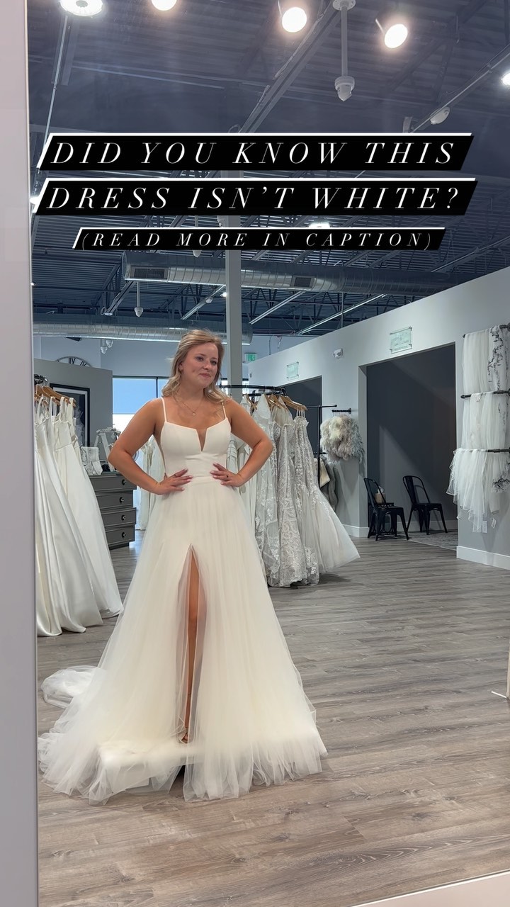 ivory vs white wedding dress skin tone gowns ProductID: 114959