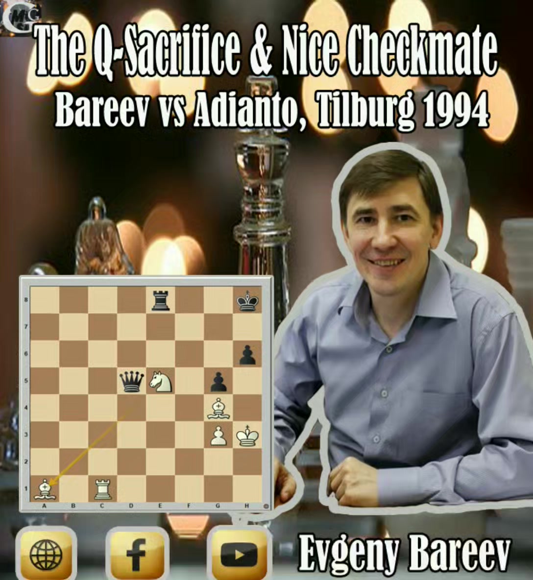 The Q-Sacrifice & Nice Checkmate // Evgeny Bareev vs Utut Adianto ...