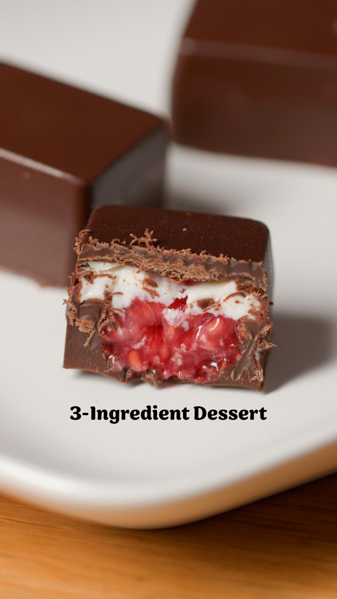 https://tasty.co/recipe/3-ingredient-chocolate-raspberry-cups These 3 ...