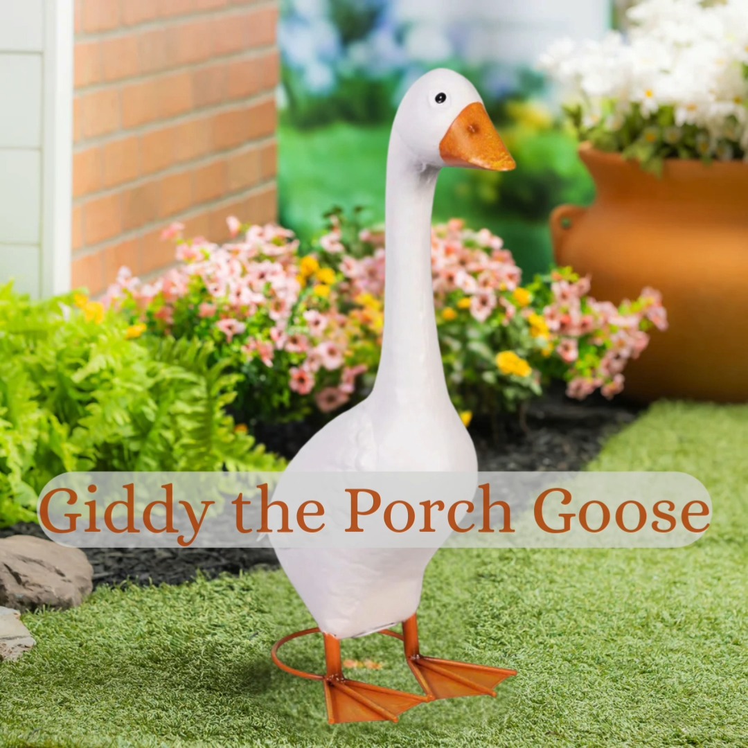 Meet your new favorite porch personality 🪿💛 Giddy the Porch Goose ...