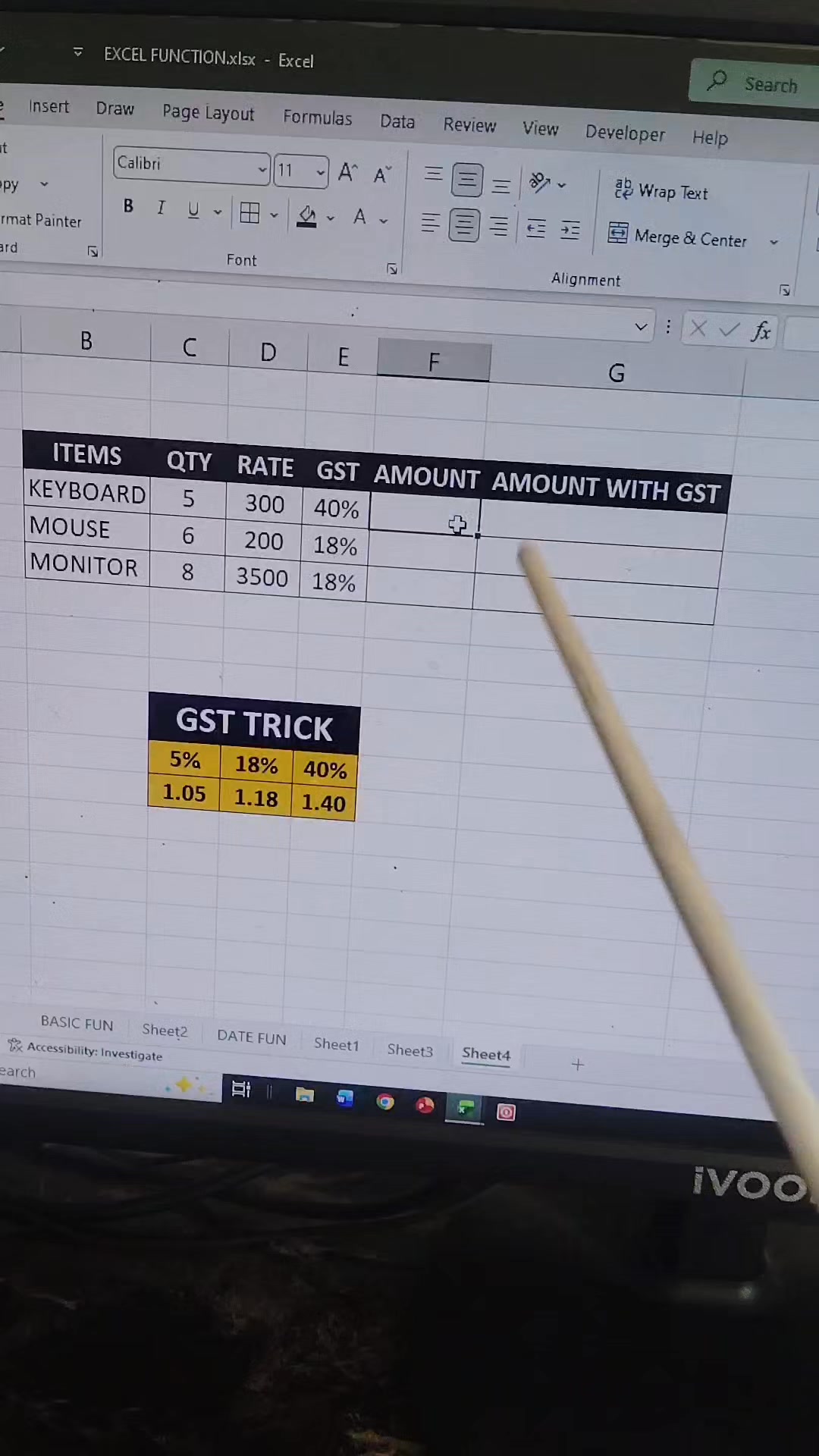 GST tricks in Ms Excel #progresscomuteredu #progresscomputer # ...