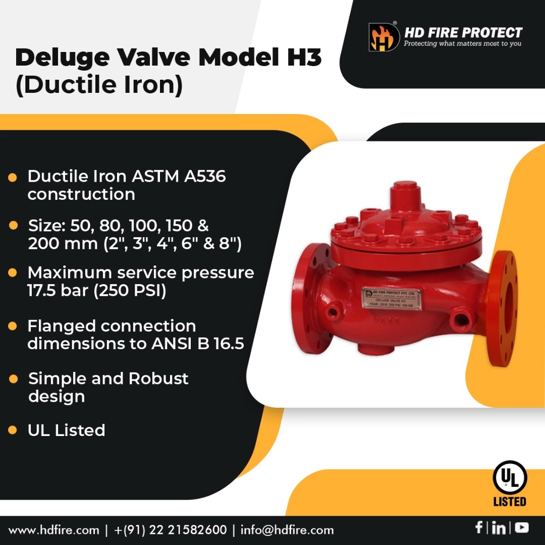 HD Deluge Valve is a quick opening, differential diaphragm-type valve ...
