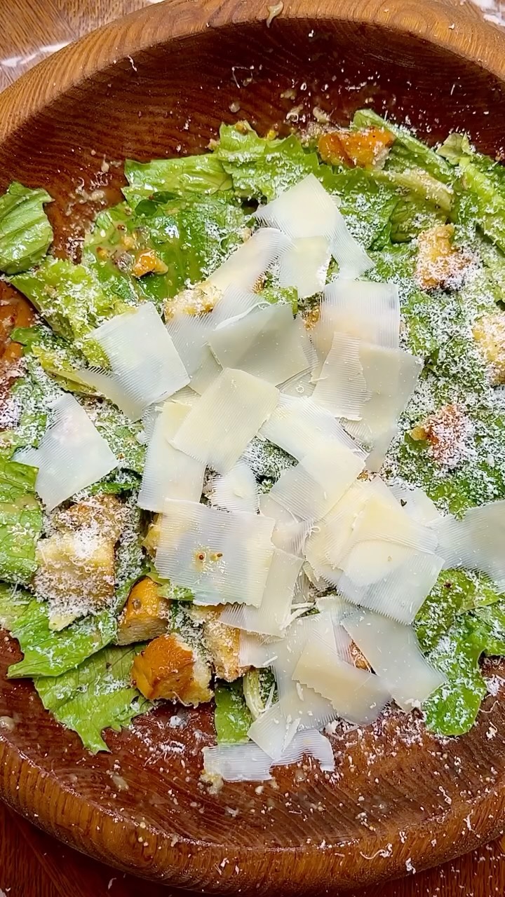 Ina Garten's Caesar Salad is a game-changer... add fries for the full experience! 🥗🍟 #BarefootContessaBackToBasics