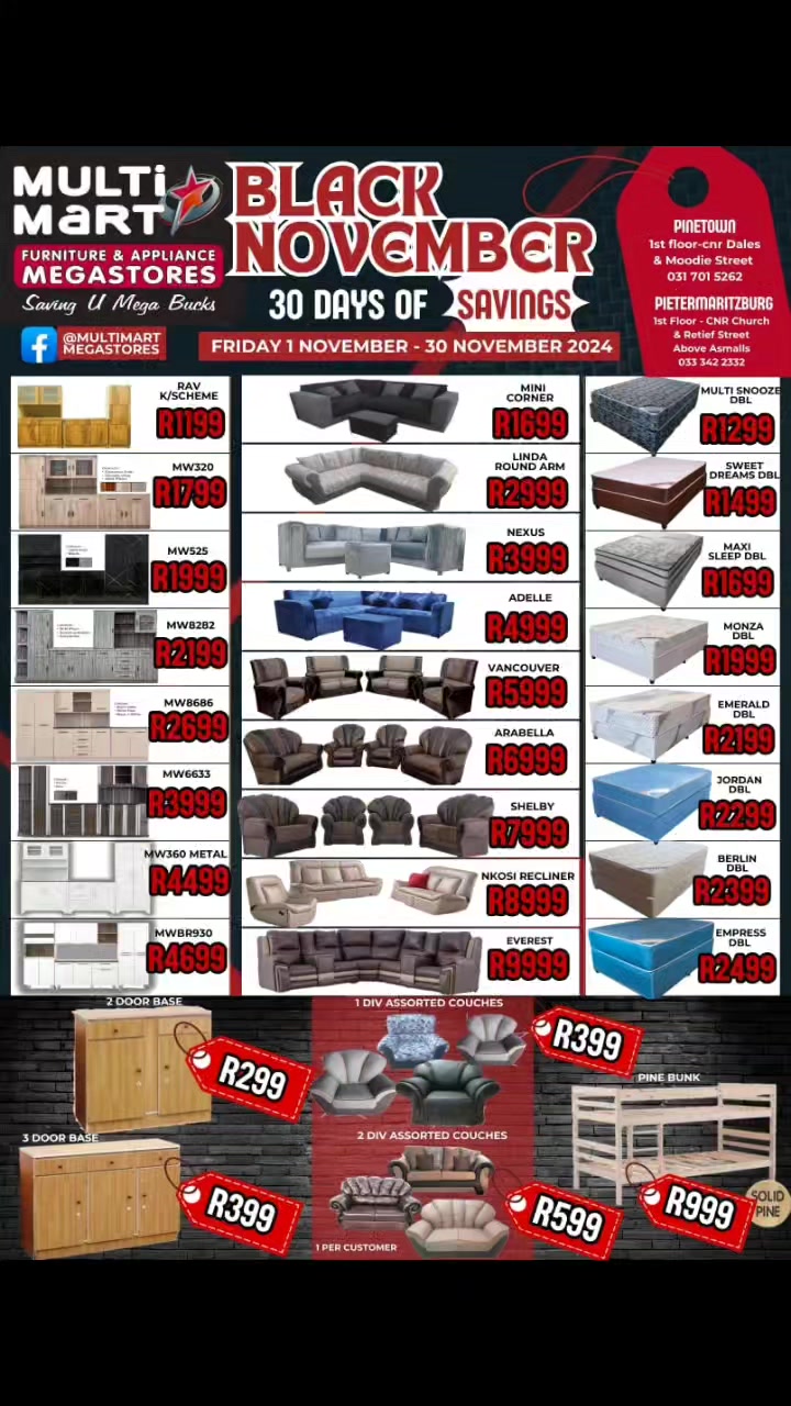 #pinetown #pietermaritzburg #blacknovember #blackfridaydeals | Multi ...