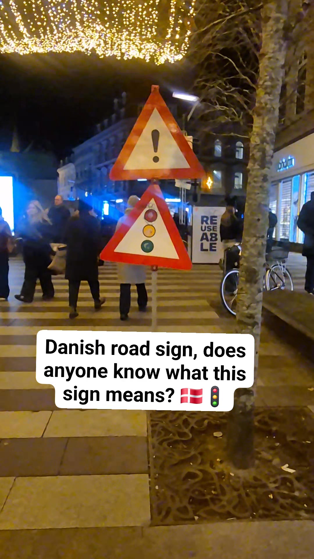 Danish road sign, does anyone know what this sign means? 🇩🇰🚦 #denmark # ...