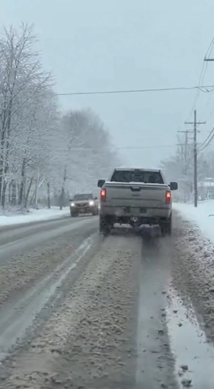 Truck Hits Deep Rut in Snow, Crashes Into Oncoming Traffic Snow-Covered ...