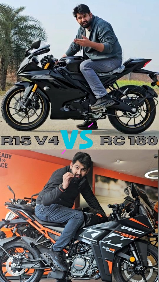 Yamaha R15 V4 Vs All New Ktm RC 160 Clear Comparison! Which One You ...