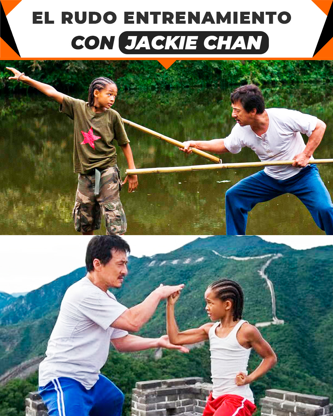 El rudo entrenamiento de Jackie Chan al hijo de Will Smith ...