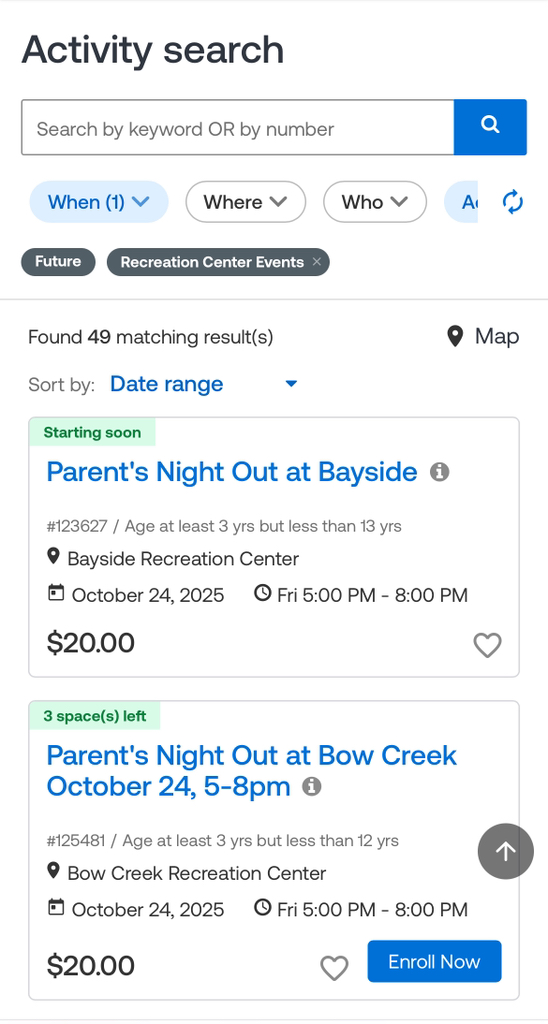 Drop the kids off for Parent's Night Out! They will enjoy games