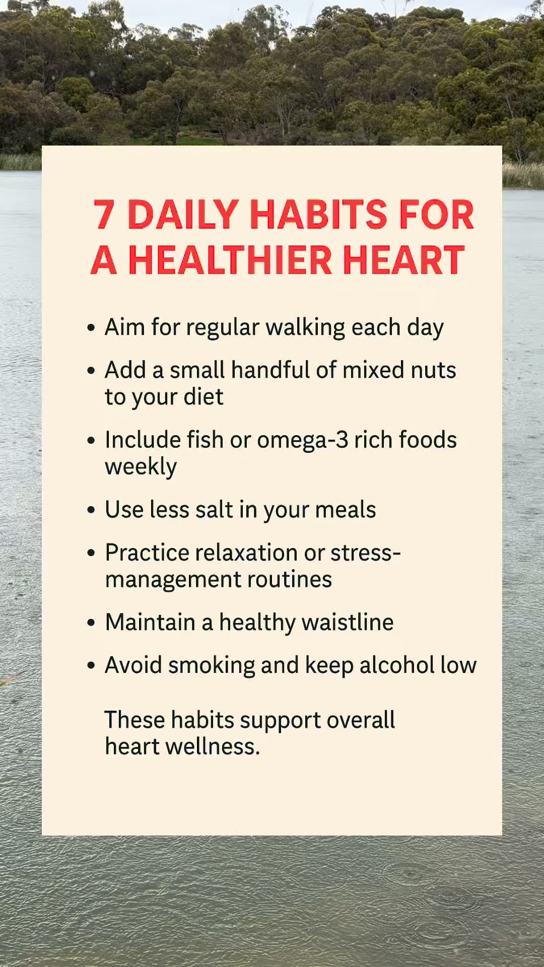 Your heart works for you every second ️These simple daily habits can ...