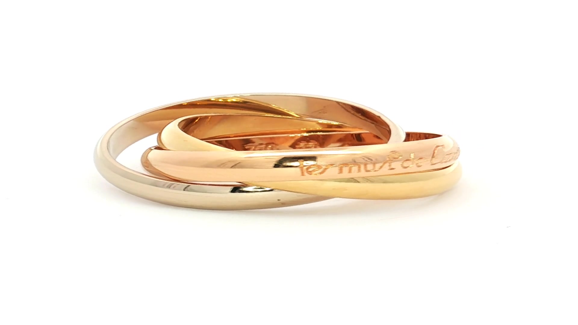 カルティエ リング Cartier Trinity 18ct Gold Rolling Ring ✨ An 