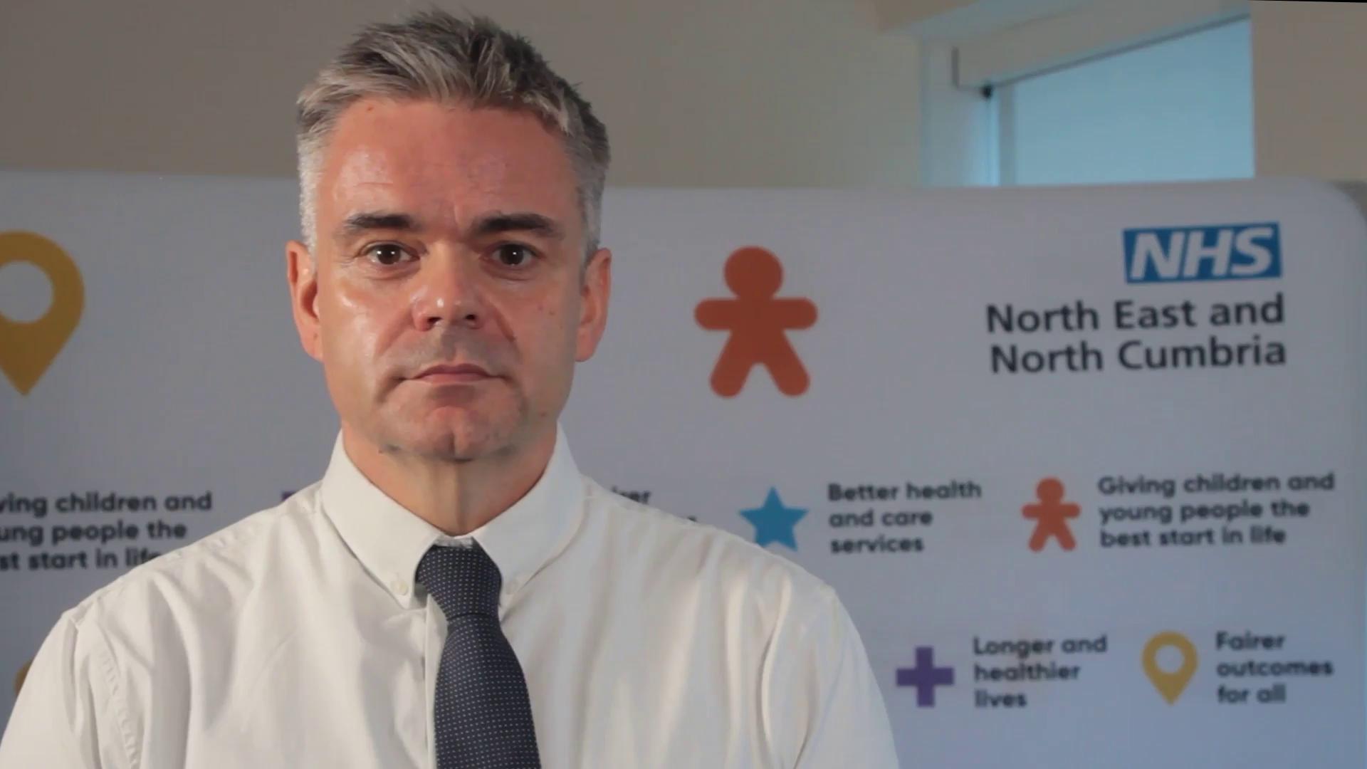 Dr Neil O'Brien, chief medical officer for North East and North Cumbria ...