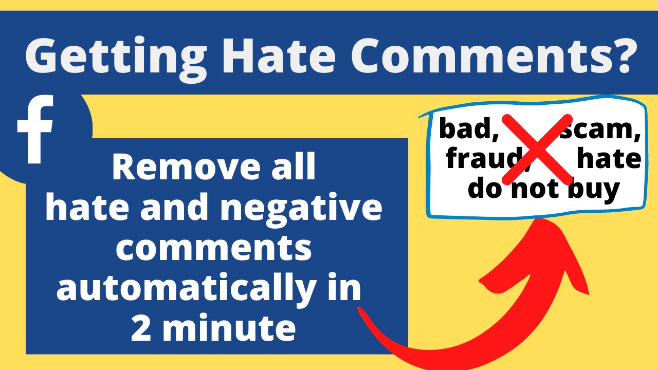 Getting negative and hate comments is one of the basic problems for ...