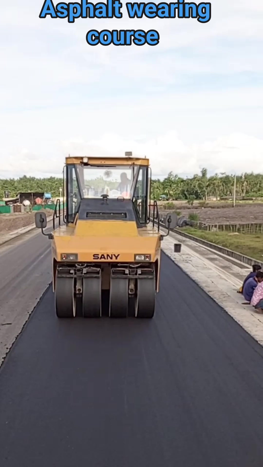 Asphalt wearing course work #fypシ゚viralシfypシ゚viralシalシ #construction # ...