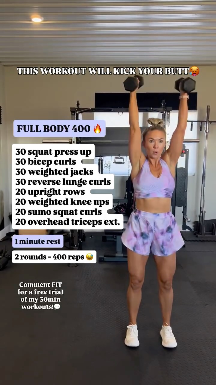 7-Day Free Trial, Comment FIT for my 30min follow along workouts! 💪🏼 My ...