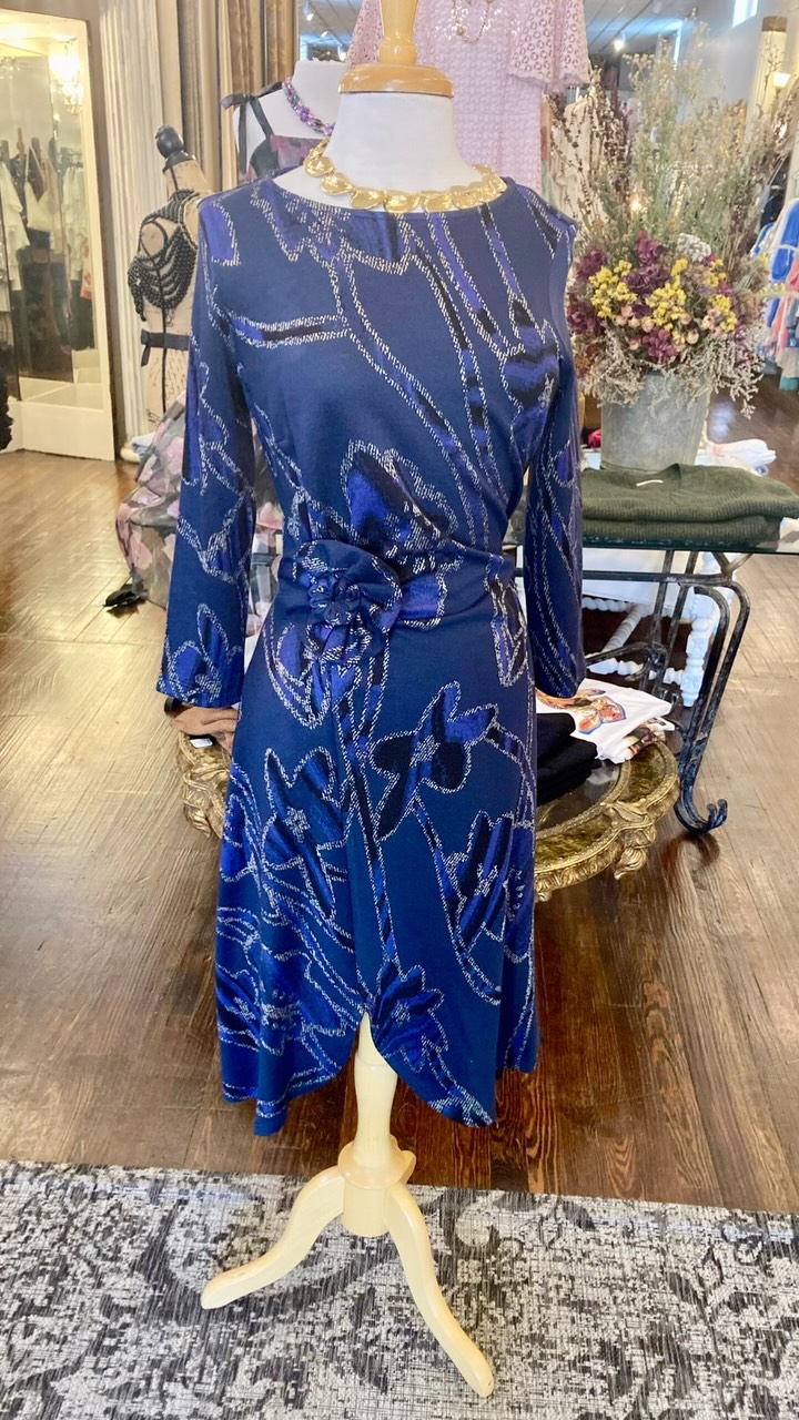 navy and gold wedding guest dress A perfect Fall dress🍂 Threads of gold, royal purple navy. The details are extraordinary 🍂, 10,14 available other sizes my be available , Necklace vintage only one summer-shop