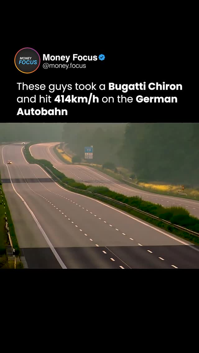 On the German Autobahn, a Bugatti Chiron achieved an astonishing speed ...