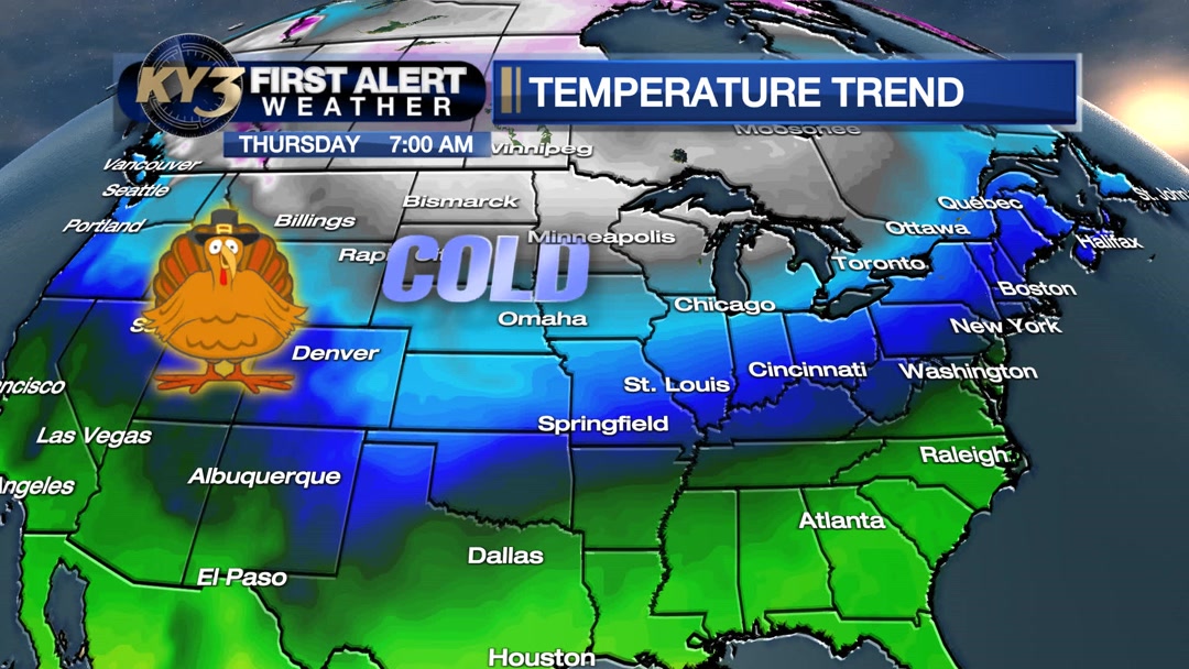 A pattern change may cause it to get much colder around Thanksgiving ...