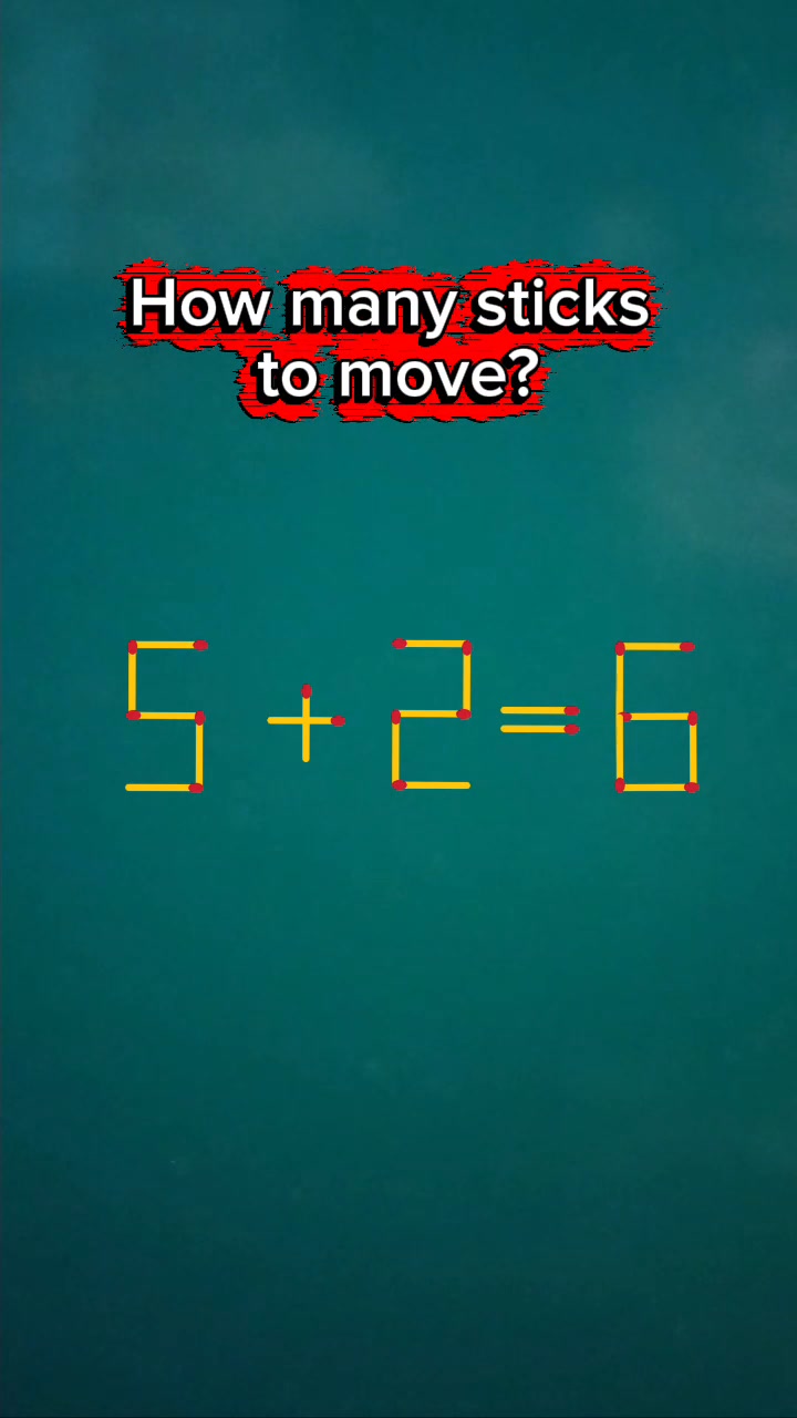 How many sticks to move | ASC Equation | Facebook