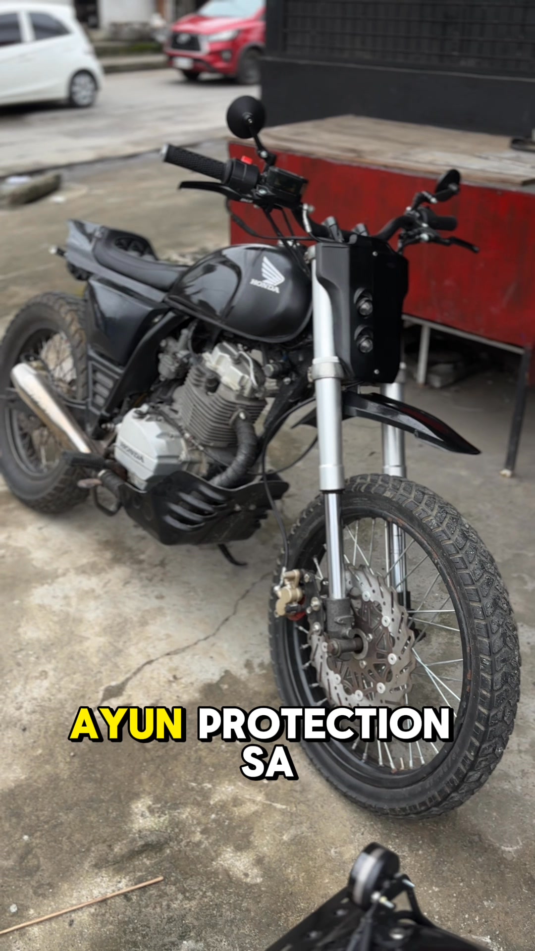 “Bike preview today! Street Tracker build coming from a humble Honda ...