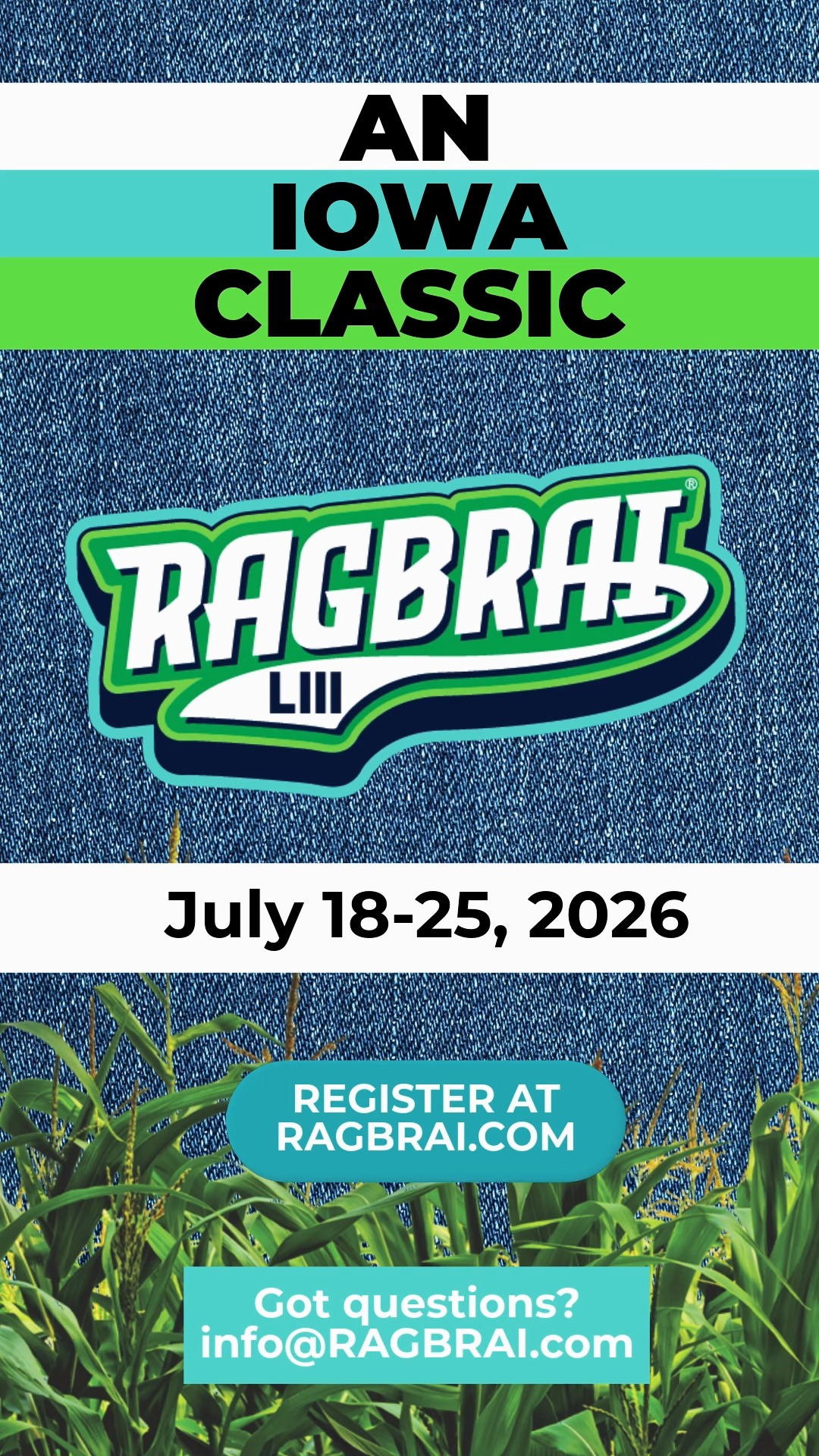RAGBRAI LIII is calling! It's time to pick up the phone. www.RAGBRAI ...